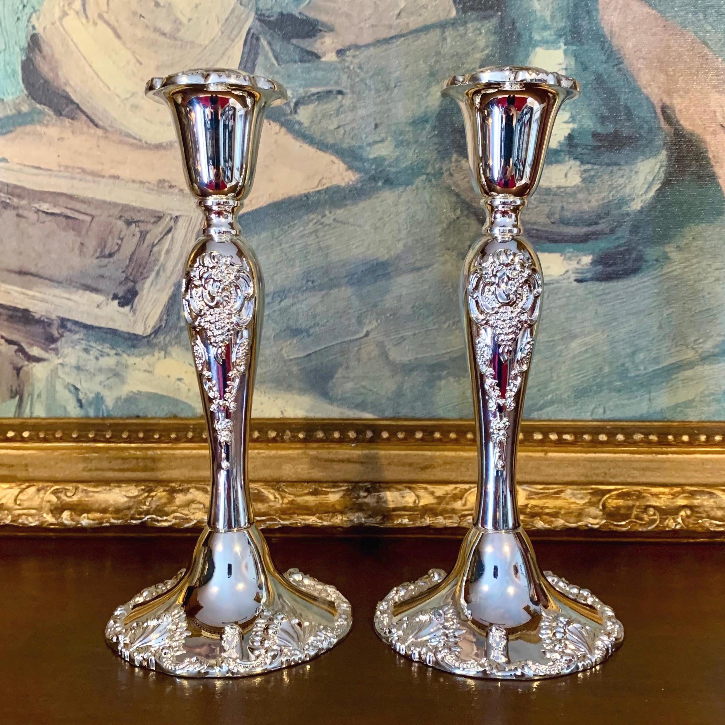 Silver candle holder - Etsy 日本