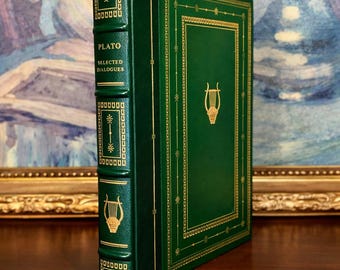 Plato Selected Dialogues (1983) Leather Bound Book – Franklin Library, Hardcover, Classic Philosophy Volume