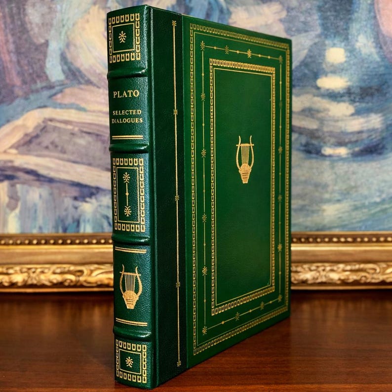 Plato Selected Dialogues (1983) Leather Bound Book – Franklin Library, Hardcover, Classic Philosophy Volume image 1