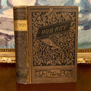 Rob Roy - Walter Scott (1880) - Rare Antique Book - Illustrated