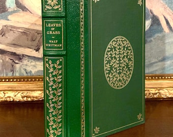 Leaves of Grass: Walt Whitman, Illustrated Leather Bound Book (1979)