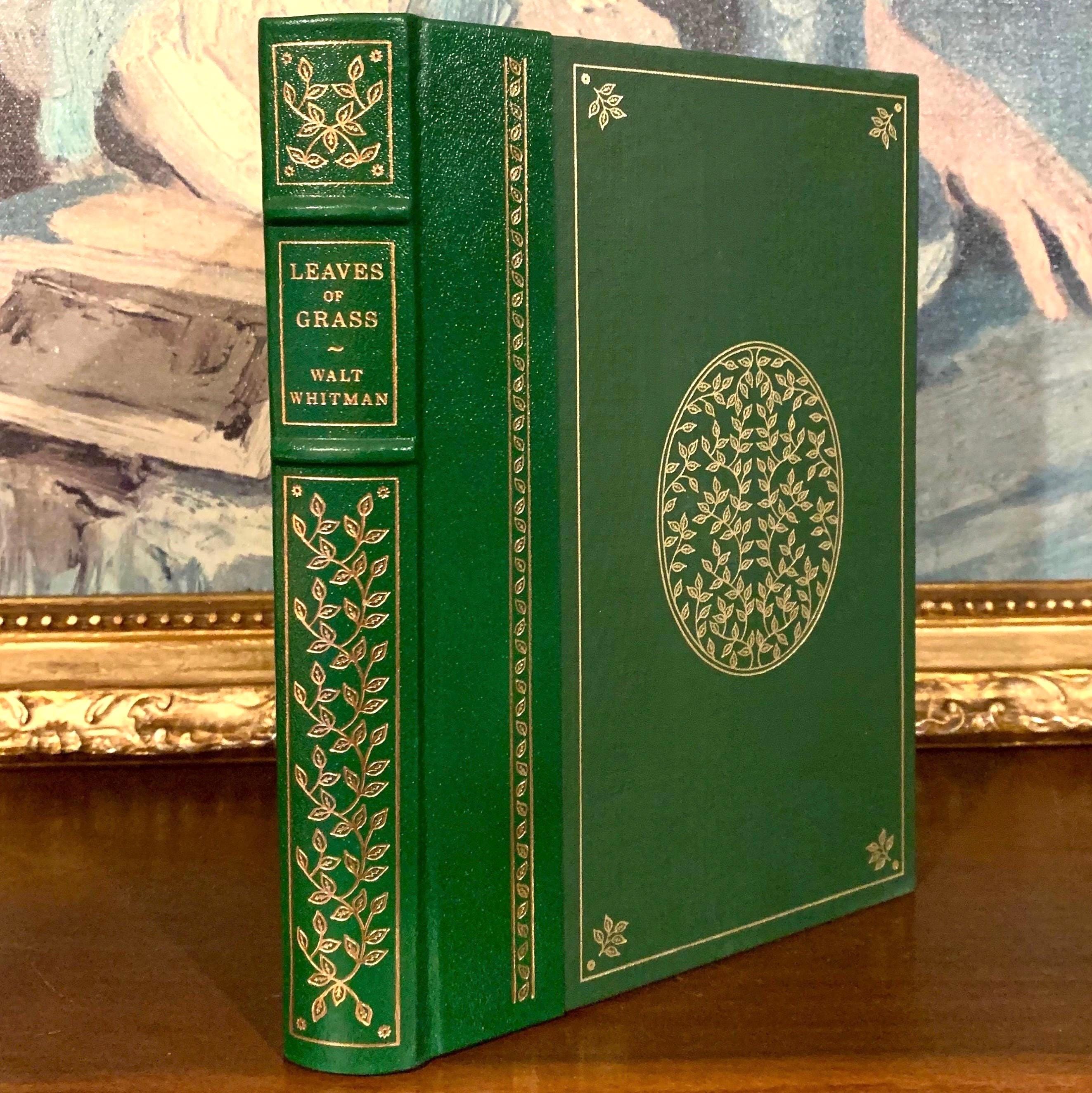 Leaves of Grass: Walt Whitman, Illustrated Leather Bound Book
