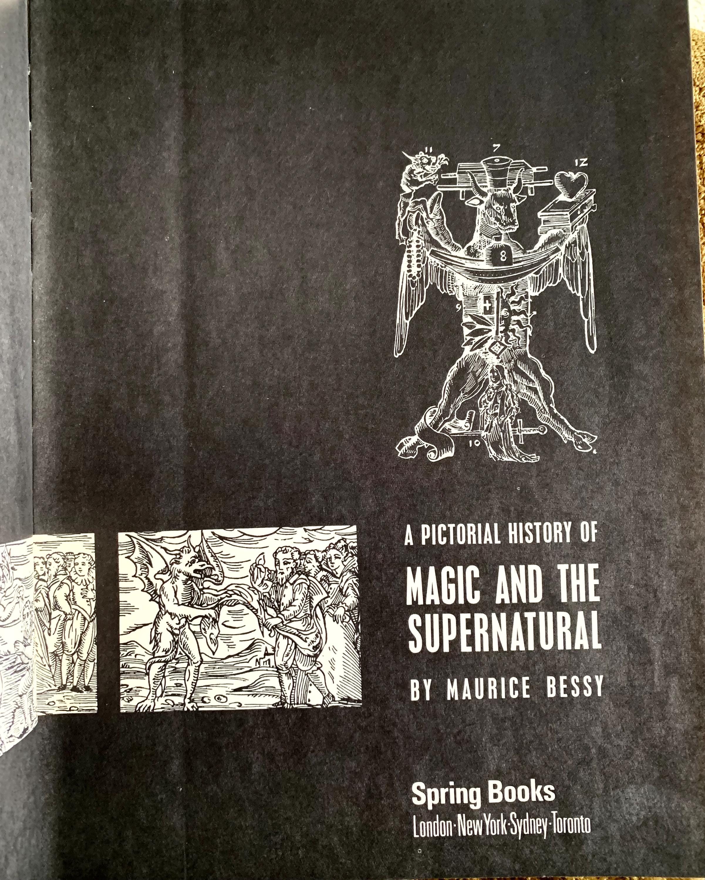 Vintage Occult Book: Pictorial History of Magic, 1970 First