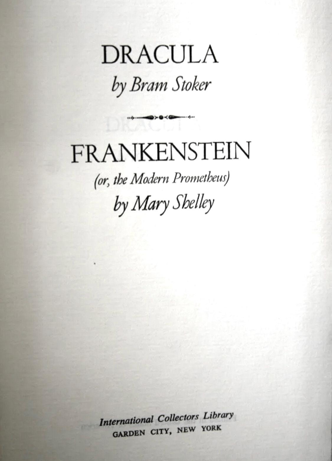 Dracula and Frankenstein – Bram Stoker & Mary Shelley (1960