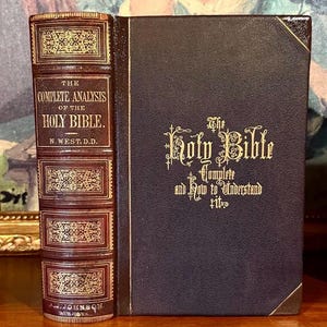 The Complete Analysis of The Holy Bible (1872) – Antique Leather Bound Book