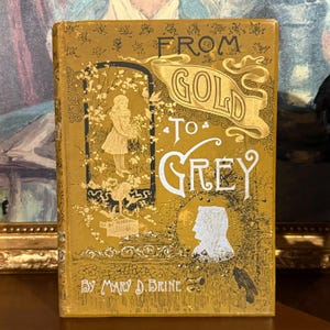 Livro de Poesia Vitoriana: Do Ouro ao Cinza - Edição com Relevo Dourado de 1886