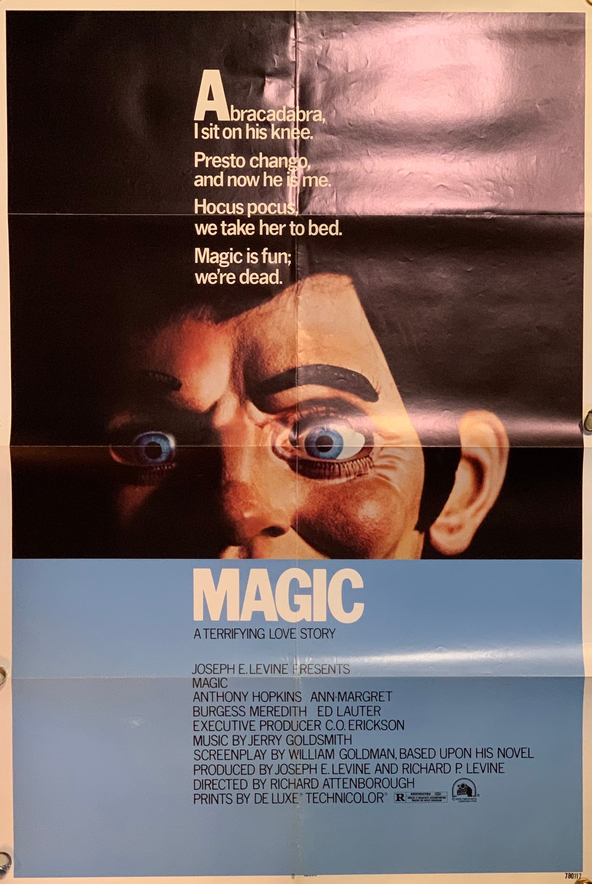 MAGIC (1978) - Large Original Horror Movie Poster