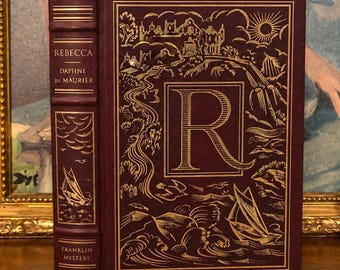 Rebecca – Daphne du Maurier – 1988 Franklin Library – Leather Bound Book – Illustrated