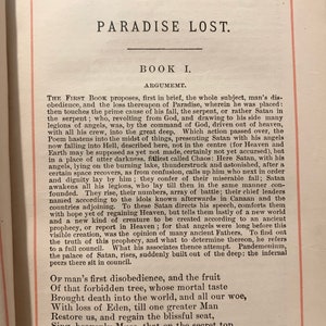 The Poetical Works of John Milton 1880 Paradise Lost Rare Victorian Antique Book with Illustrations image 5