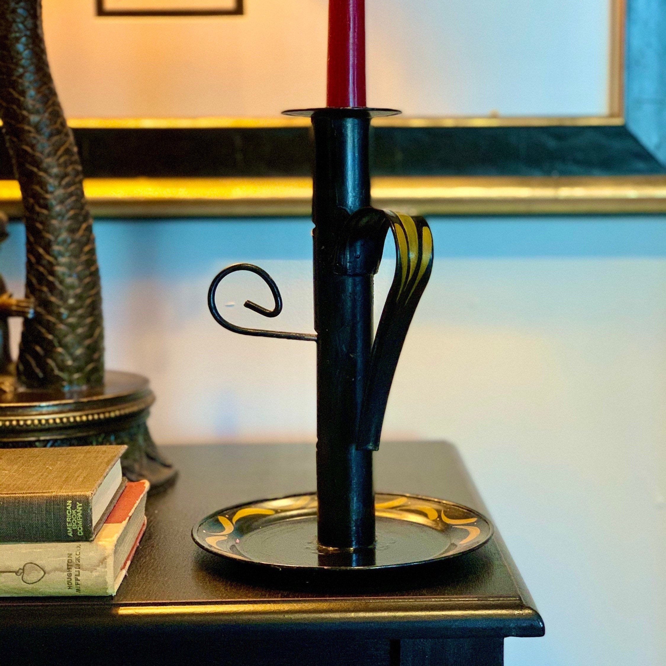 Antique Metal Candle Holder Victorian Chamberstick Etsy