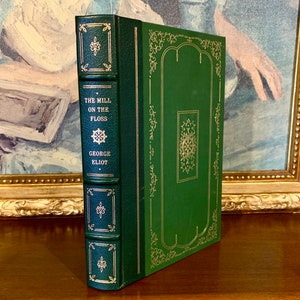 Vintage Illustrated &#39;The Mill on the Floss&#39; - Collectible Leather Bound Book