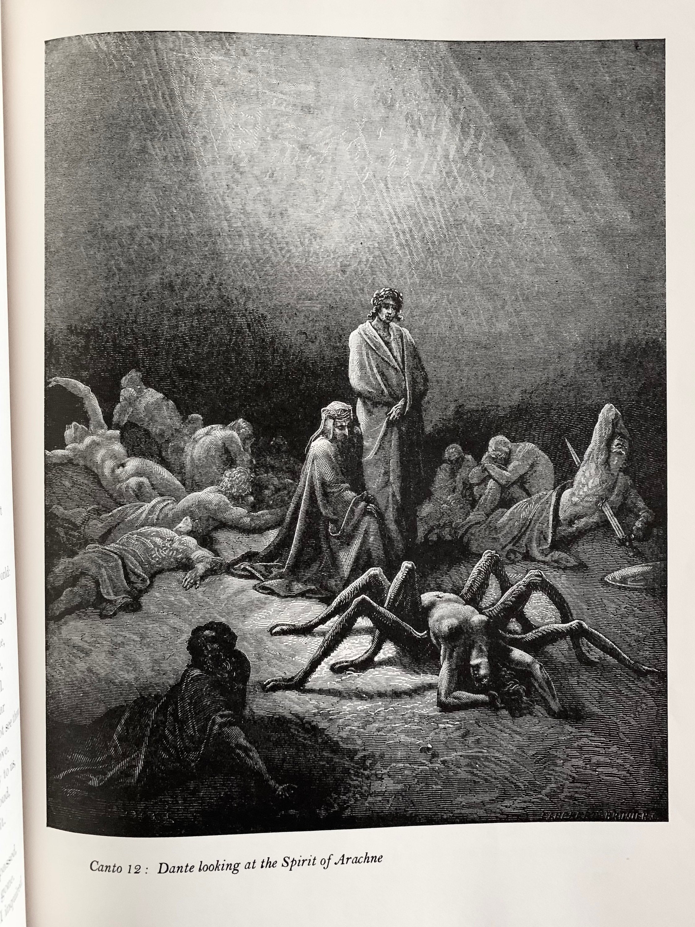 Inferno: Dante and Virgil walking towards the gates of hell. Dante Alighieri,  Divina Commedia ( The Divine Comedy ), with a commentary in Latin. 1st half  of the 14th century. Source: Egerton