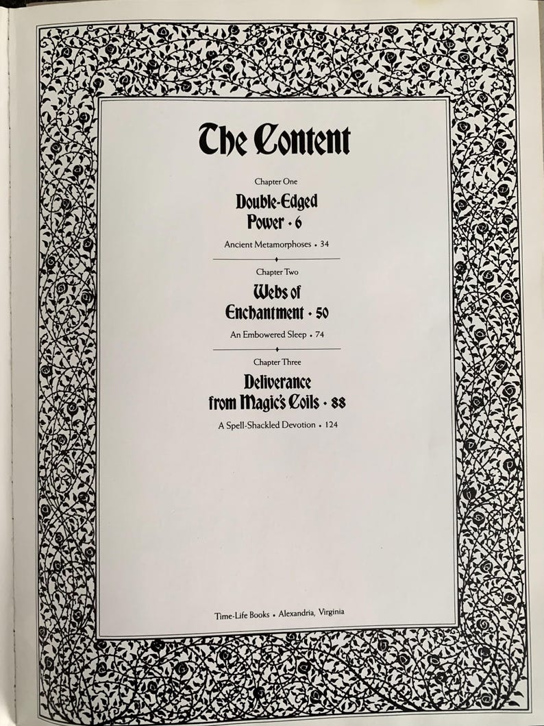 May include: A book cover with a black and white illustration of a vine border. The title "The Content" is in a large, bold font. The book's table of contents is listed with chapter titles and page numbers.