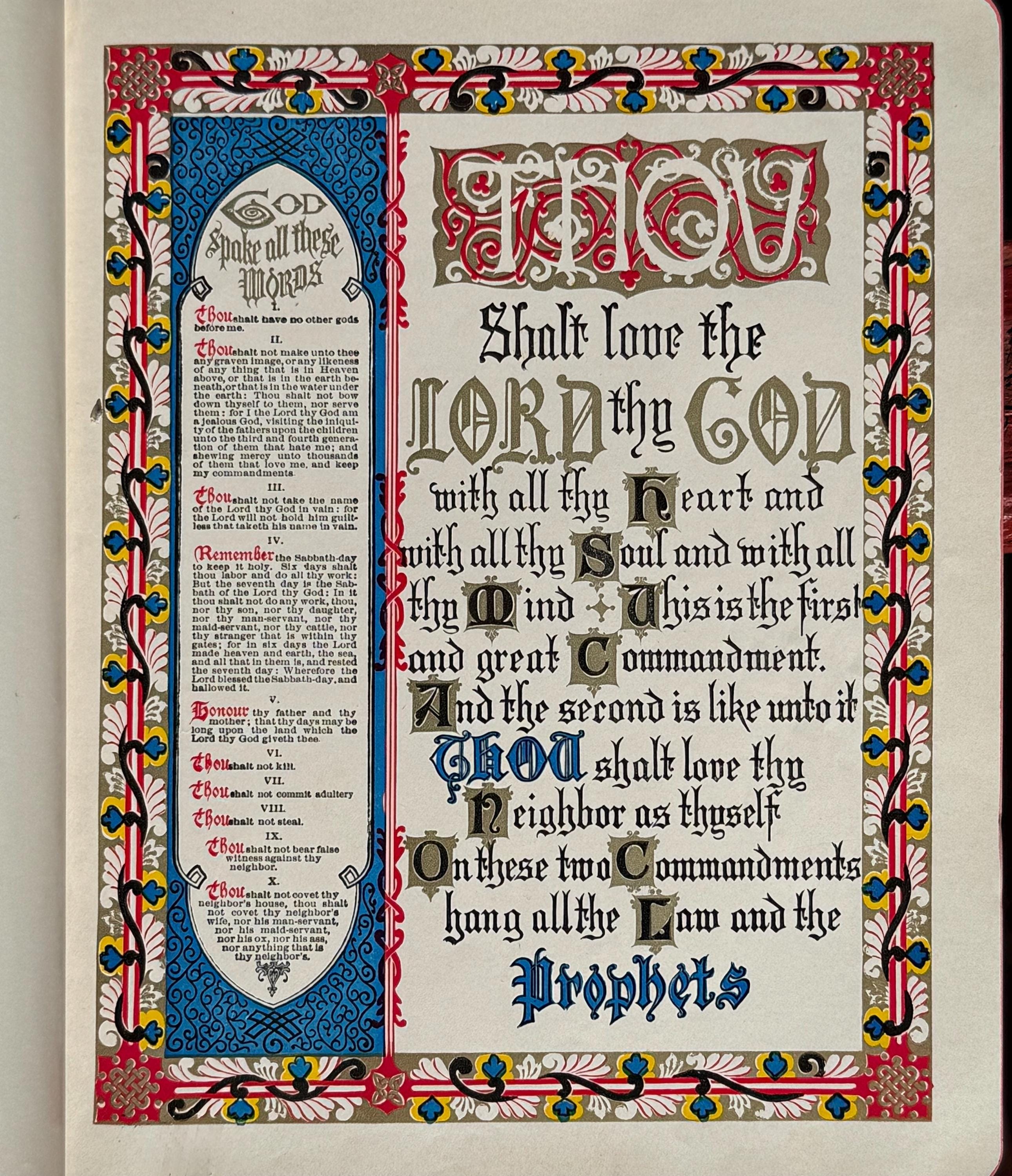 1949年 フリーメーソン聖書：欽定訳聖書、革装本（イラスト入り