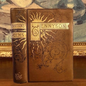 Alfred Lord Tennyson - Poetical Works (1888) - Rare Collectible Antique Book - Illustrated