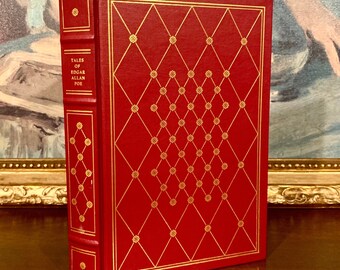 Edgar Allan Poe - Tales (1979) - Illustrated - Vintage Leather Bound Book