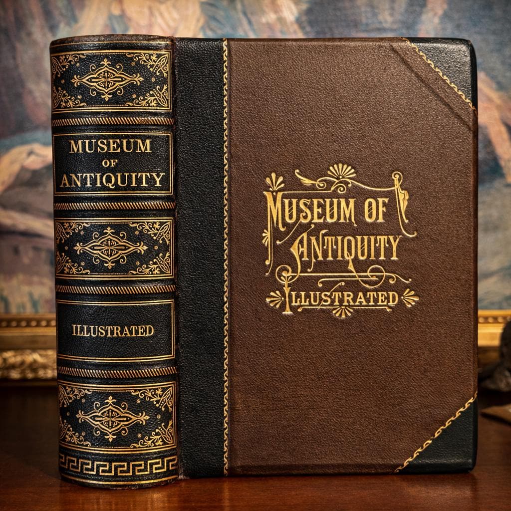 Museum of Antiquity (1882) - Victorian Antique Leather Book With