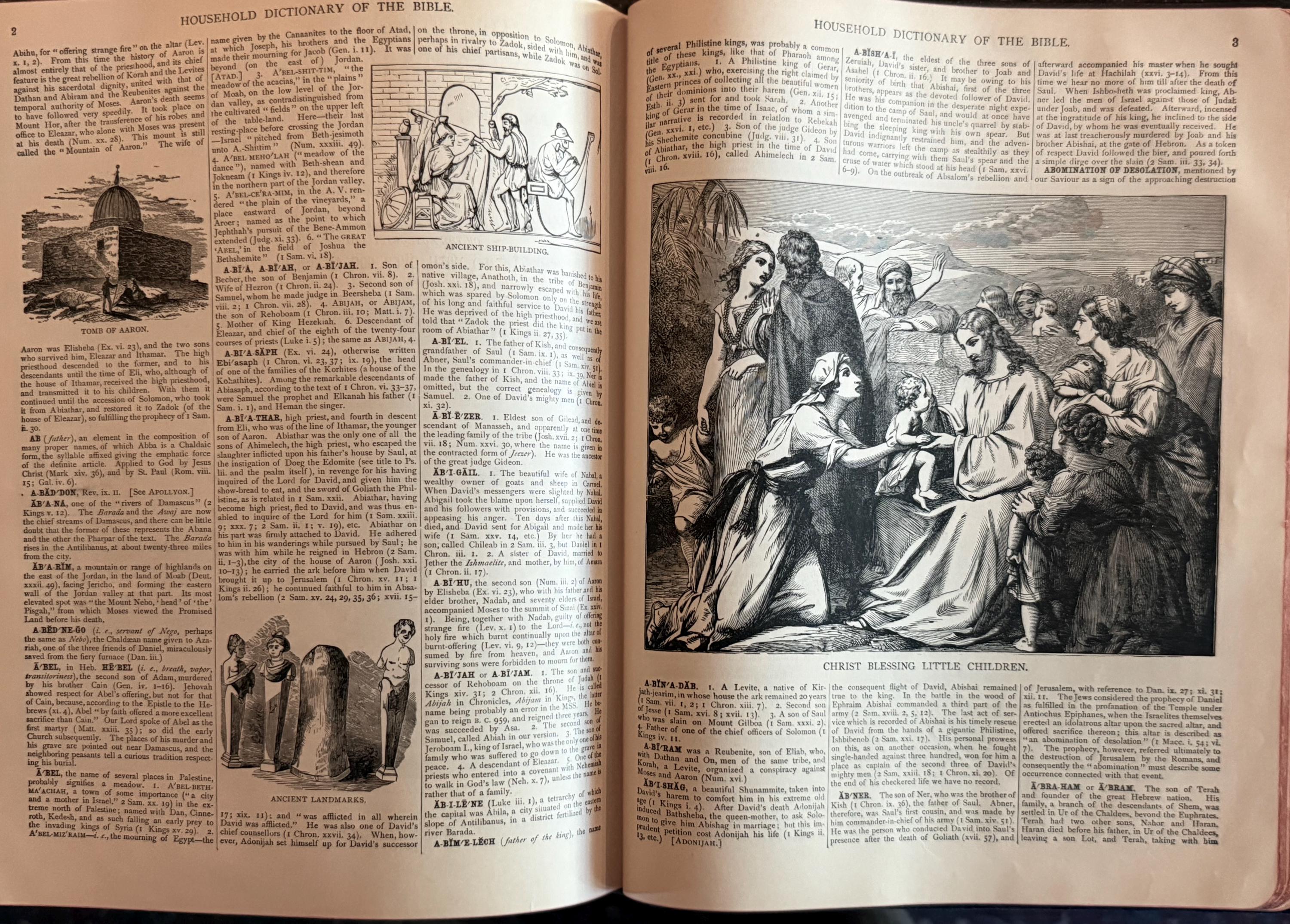 聖書　フリーメーソン 古書 1949年 フリーメーソン聖書：欽定訳聖書、革装本（イラスト入り