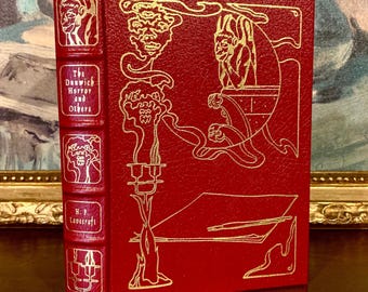 H.P. Lovecraft – El horror de Dunwich – Easton Press – Libro vintage encuadernado en cuero
