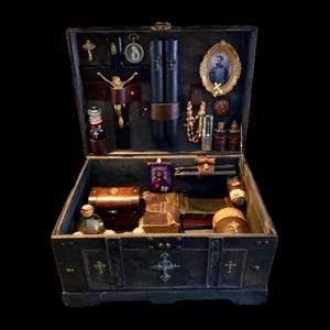 19th Century Gothic Vampire Hunting Kit - Unique Victorian Reproduction - Antiques Oddities Home Decor