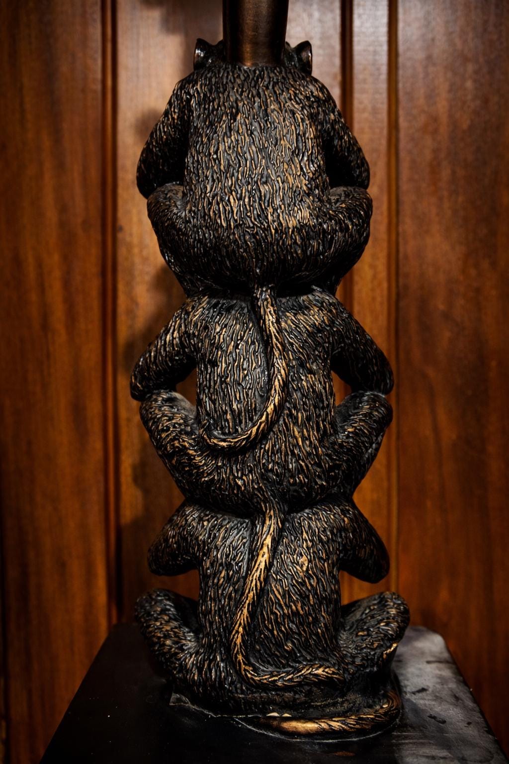 Three Monkey Table Vintage Three Wise Monkeys Table Lamp Base – See Hear Speak No Evil ...