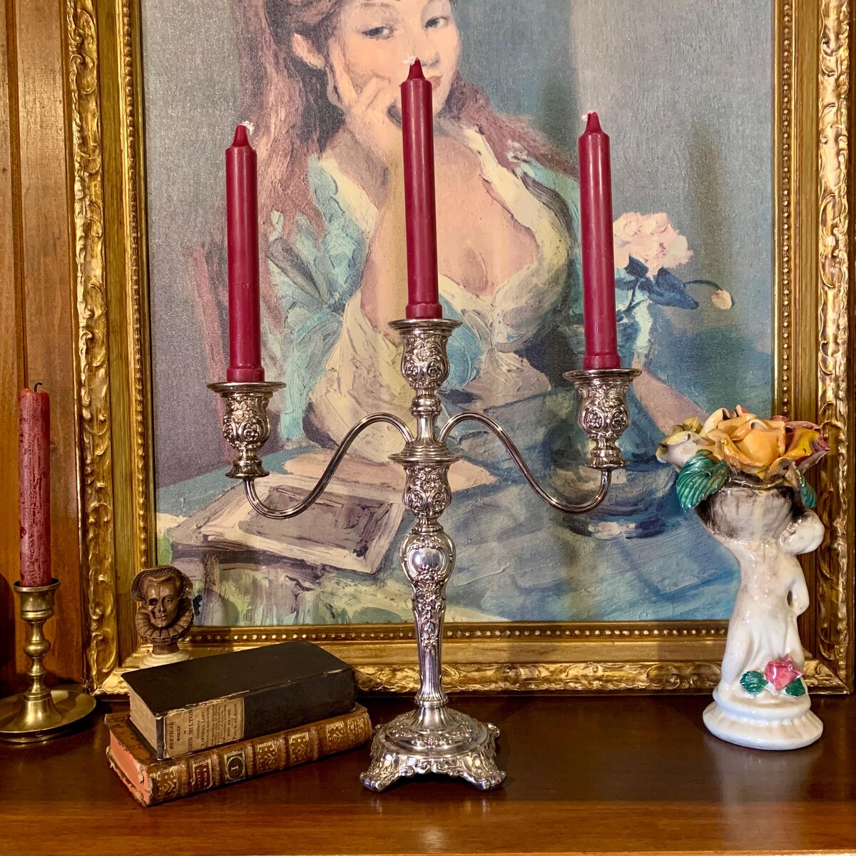 Ornate Antique Candelabra - (1915) Three Arm Silver Candlestick Holder for Elegant Home Decor - Etsy