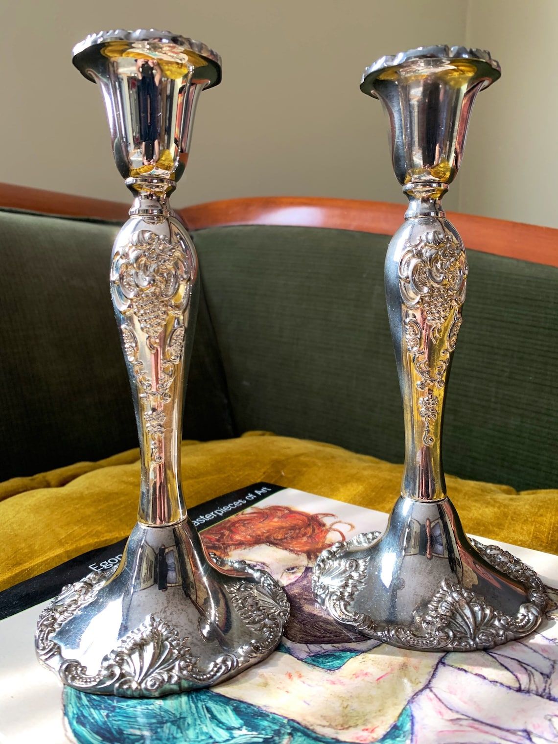 Godinger Silver Candlestick Set Vintage Candle Holders Etsy