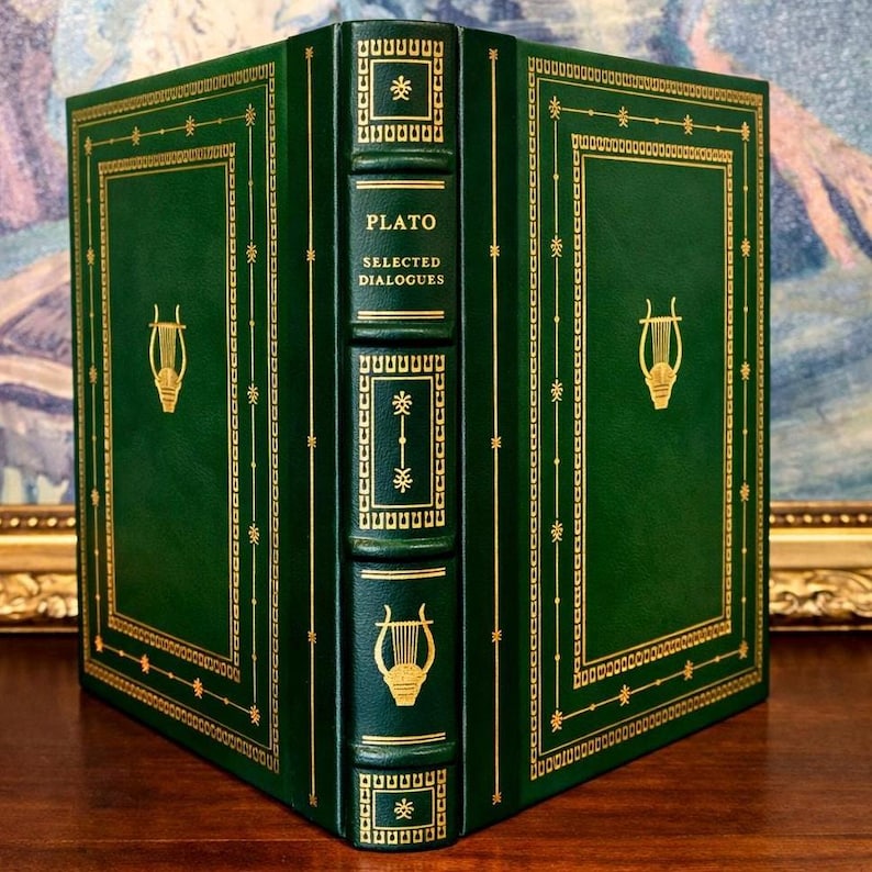 Plato Selected Dialogues (1983) Leather Bound Book – Franklin Library, Hardcover, Classic Philosophy Volume image 2