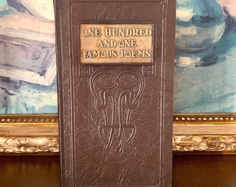 One Hundred and One Famous Poems (1929) - Leather Bound Book