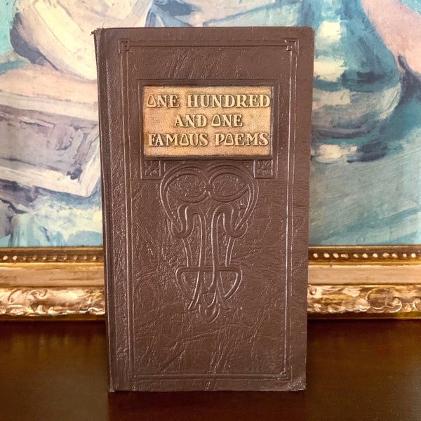 One Hundred and One Famous Poems (1929) - Leather Bound Book