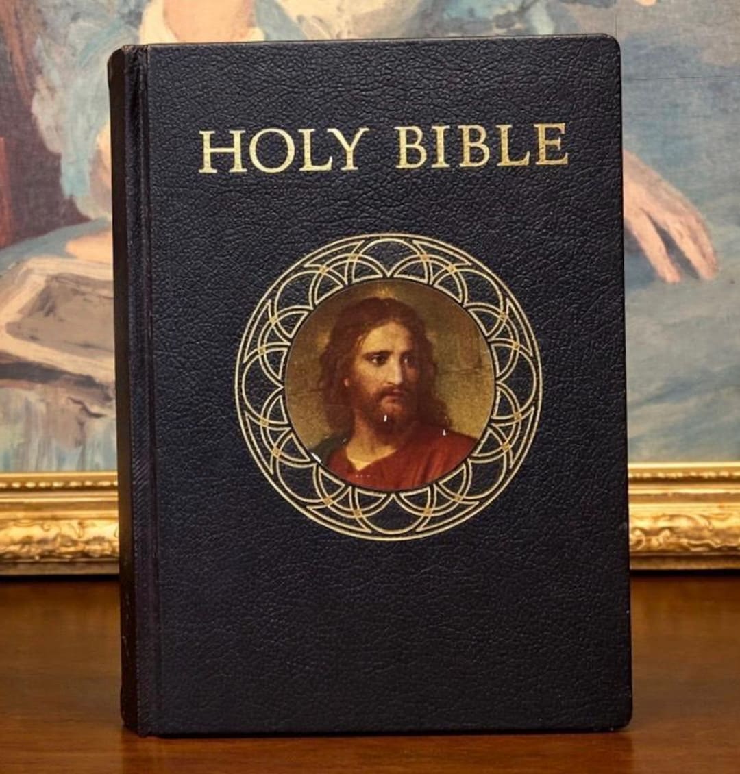 1953 Catholic Action Holy Bible – Illustrated Edition – Leather Bound ...