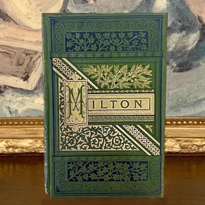The Poetical Works of John Milton (1880) - Paradise Lost - Rare Victorian Antique Book with Illustrations