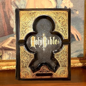 Gustave Doré Illustrated Bible: 1876 Antique Gothic Victorian Leather, Gilt Detail
