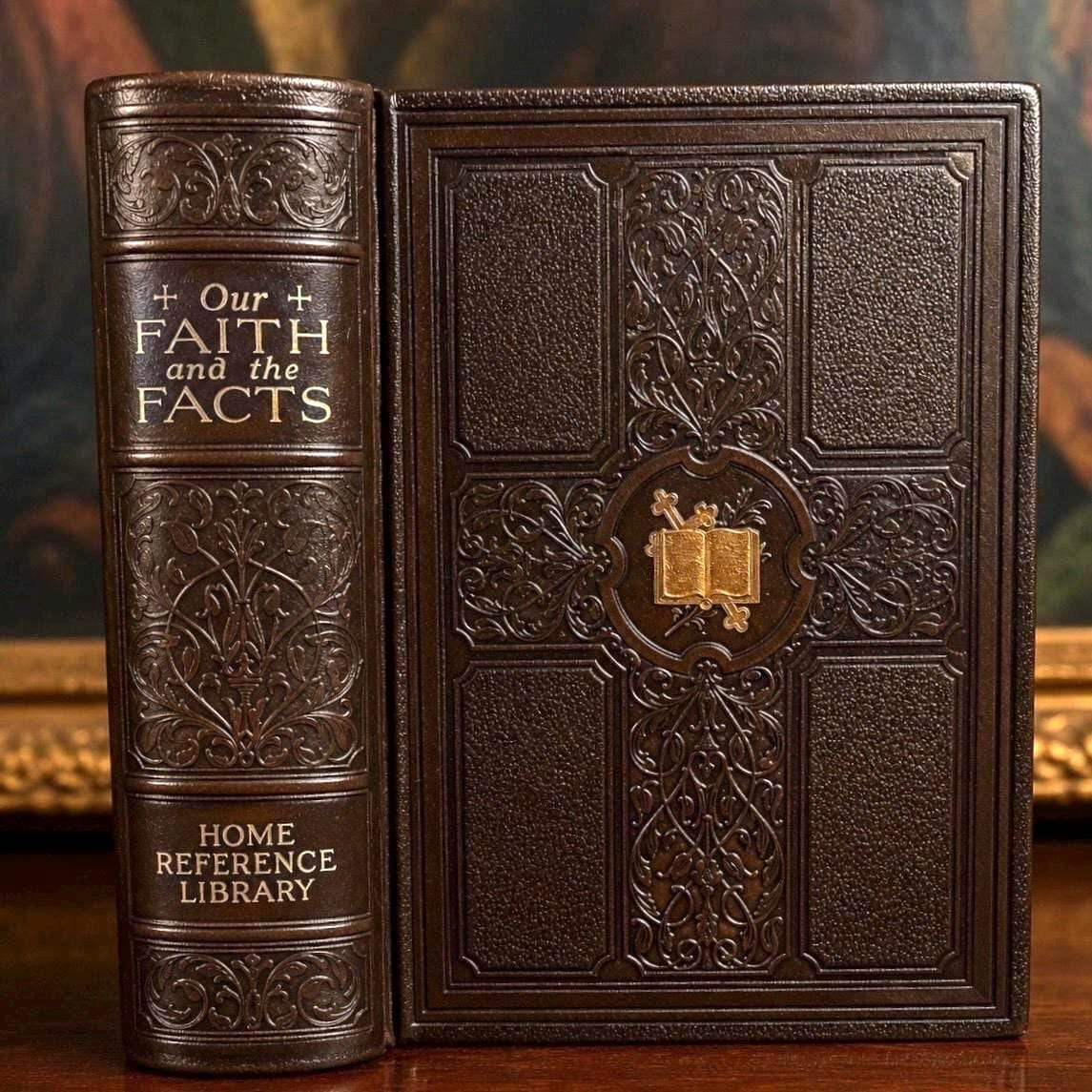 Our Faith and the Facts (1927) – Antique Leather Bound Catholic