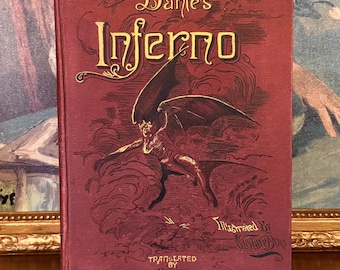 Inferno 1888 by Dante Alighieri – Gustave Dore Illustrated Antique Folio Book