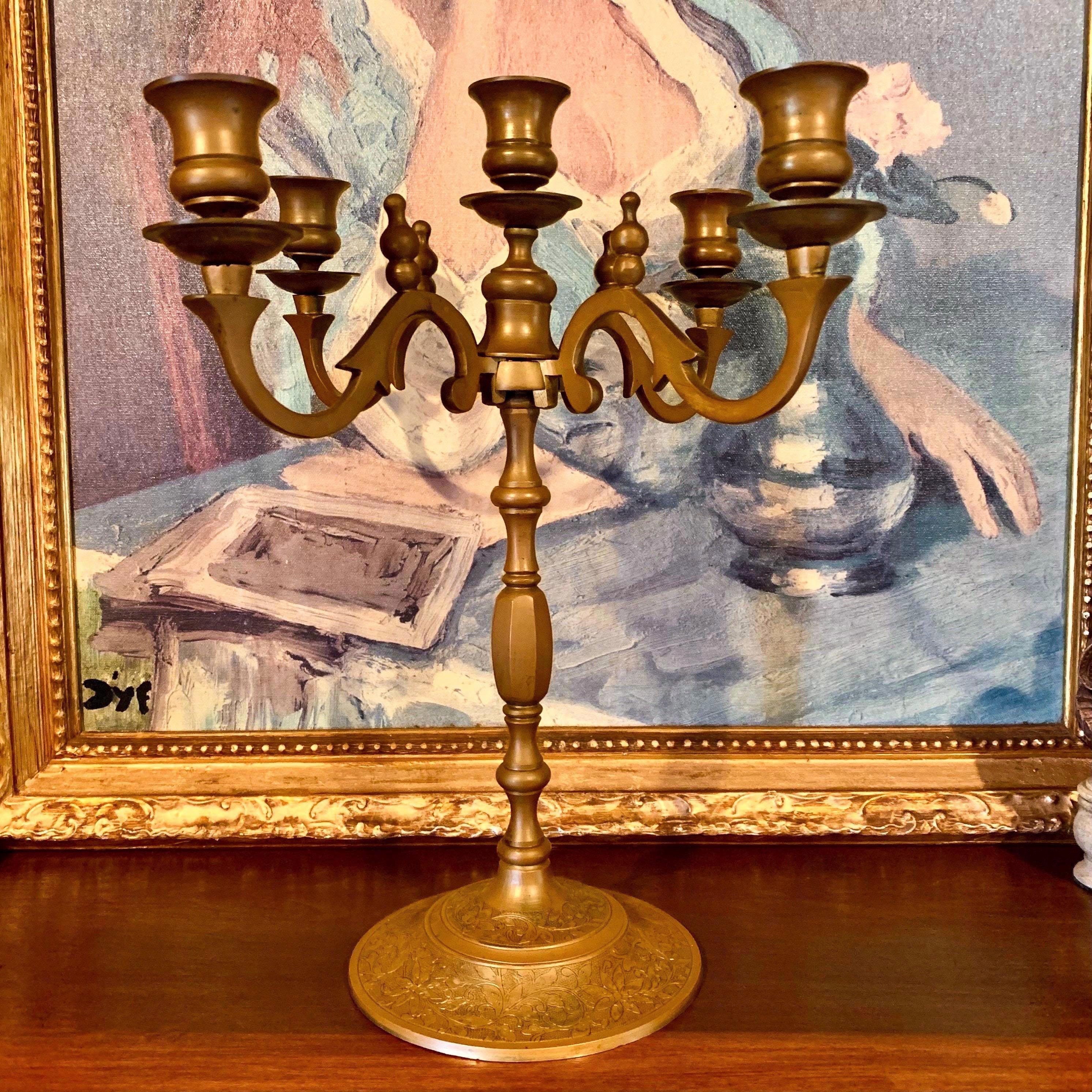 Sziqiqi Kandelaar kandelaar 5-armen kandelaars houders, witte kaars stok staat voor taps toelopende kaarsen voor bruiloft tafel centerpieces kaarslicht diner feest kerst mantel decor