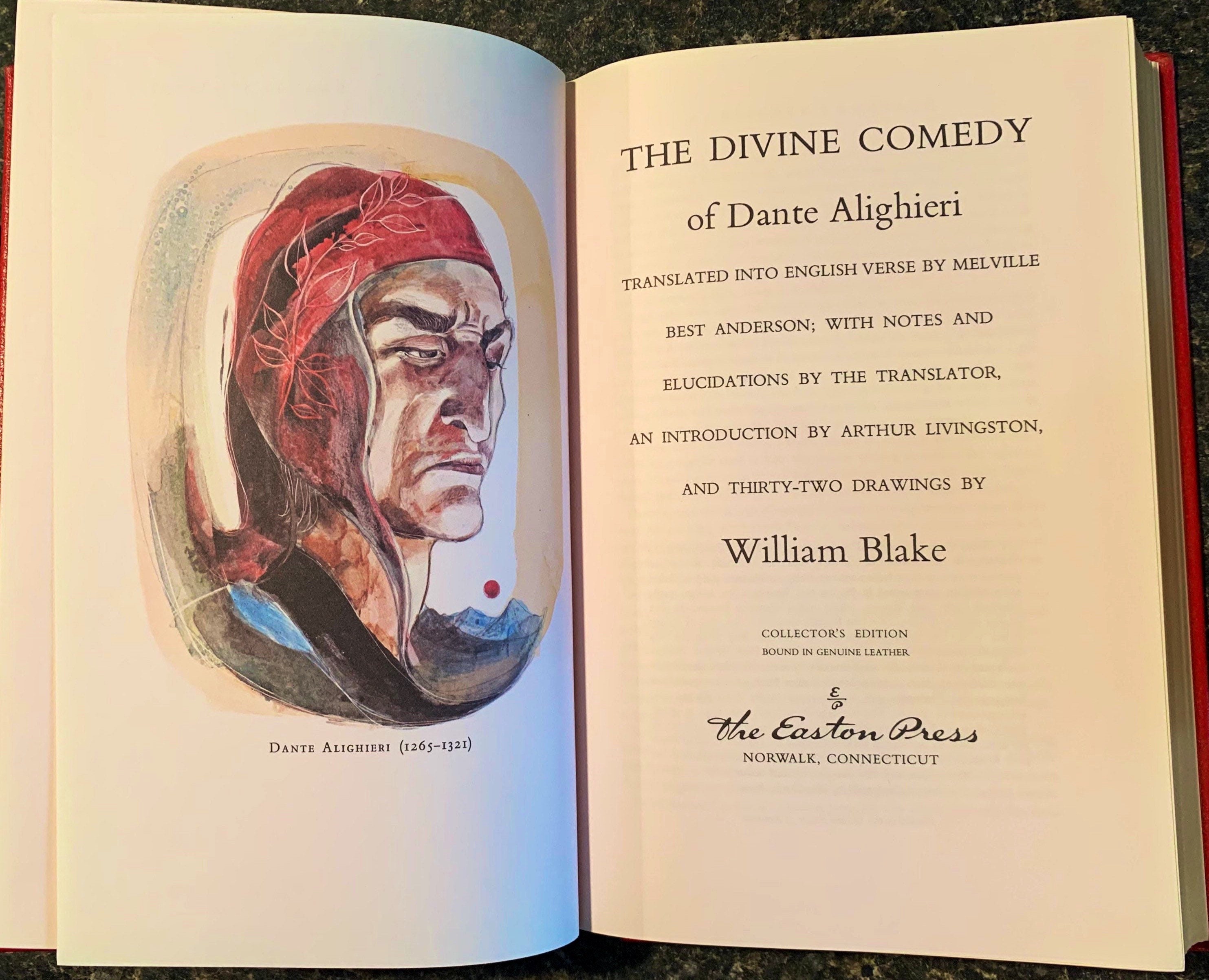 ヴィンテージ革装丁『神曲』 - イーストン・プレス、ウィリアム