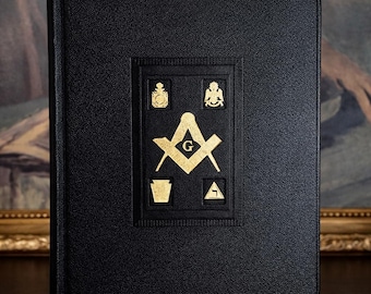 Vintage 1932 Masonic Bible: King James Version, Black Leather