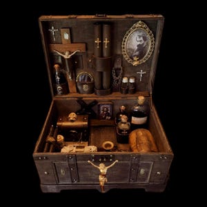 19th Century Gothic Vampire Hunting Kit - Unique Victorian Reproduction - Antiques Oddities Home Decor