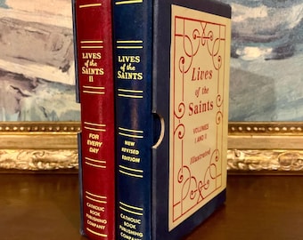 Vintage Illustrated Lives of the Saints Book Set (1998) with Slipcase