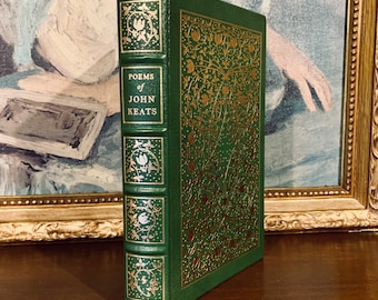 The Poems of Keats - Easton Press (1980) - Illustrierte Sammleredition - Vintage Ledergebundenes Buch