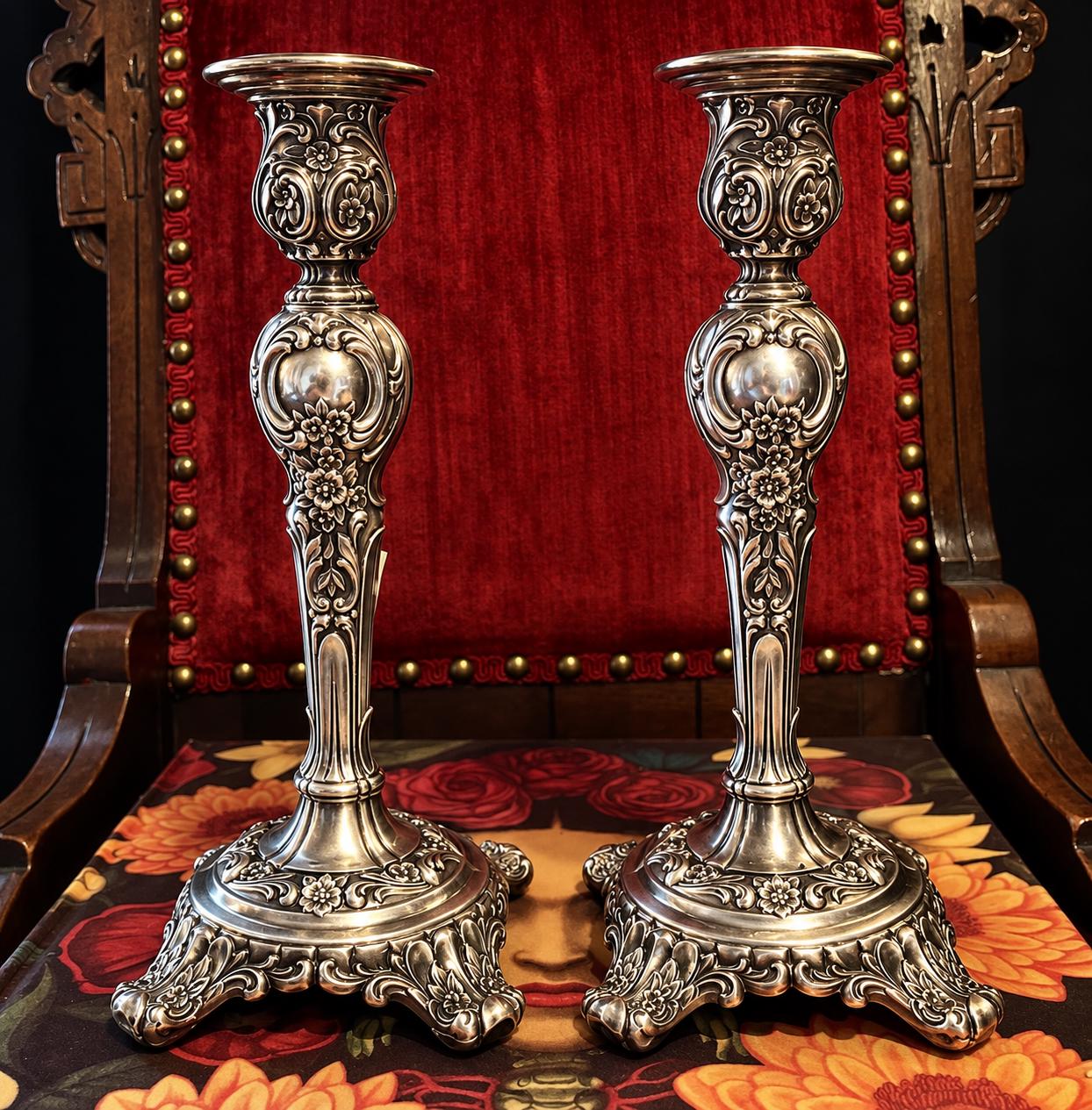 Rogers Silver Candlesticks - Etsy