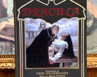Dracula autorstwa Brama Stokera – pierwsze wydanie z 1985 r., ilustracje Grega Hildebrandta