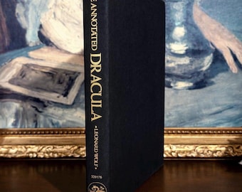 Dracula z adnotacjami (1975) – Leonard Wolf – Pierwsze wydanie w twardej oprawie – Bram Stoker – Klasyczna gotycka książka grozy, zilustrowana przez Satty’ego