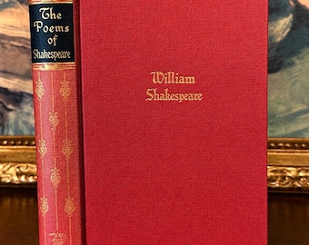 The Poems of William Shakespeare (1927) – Vintage Decorative Hardcover Poetry Book