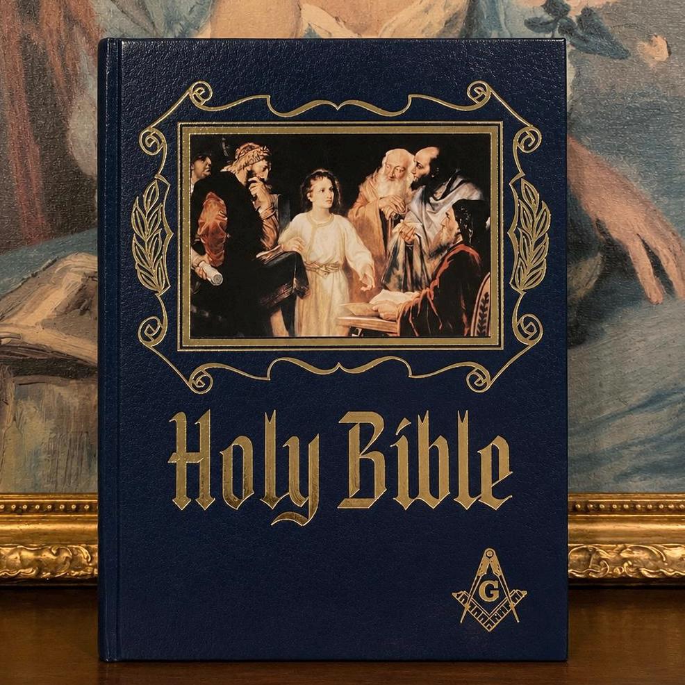 1971 Masonic Heirloom Family Bible – King James Version – Blue