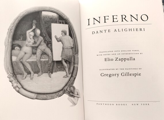 Dantes Inferno by Dante Alighieri Illustrated Vintage Book 