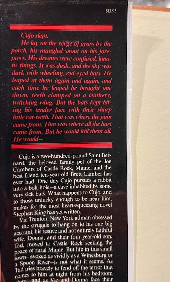 First Edition Cujo – Stephen King (1981) – Vintage Hardcover With