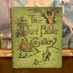 Gustave Dore Bible Gallery (1890) – Antique Book – Large Illustrated Folio with Gothic Religious Art and Biblical Stories