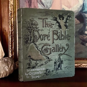 Gustave Dore Bible Gallery (1880) - Antique Book with Full Page Illustrated Engravings